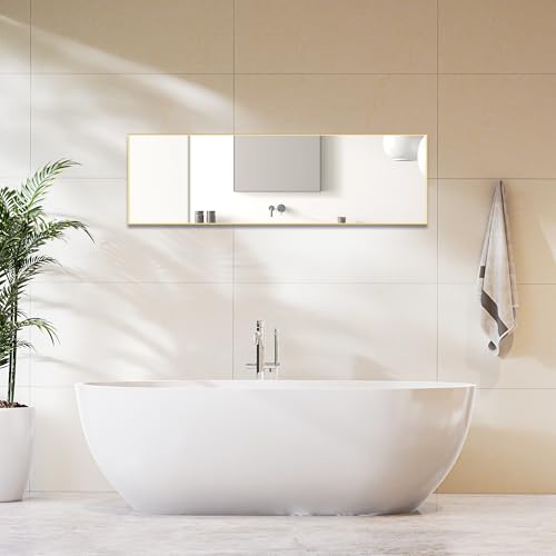 Full Length Mirror for Bedroom (Gold / 56"L x 15"W)