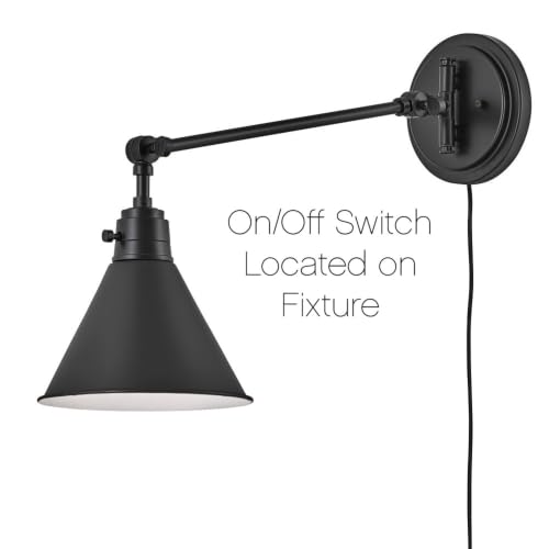 Arti Medium Swing Arm Single Light Wall Sconce (Black)