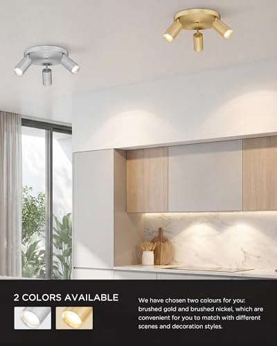 3 Light Track Lighting Kit (Kaleidoscope, Brushed Nickel / 16.1", 3-light)