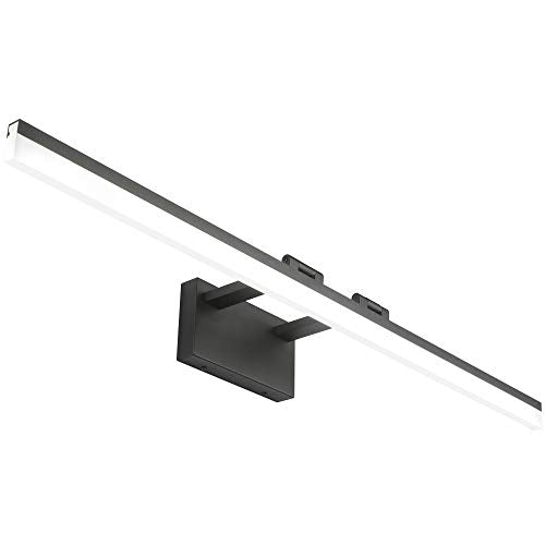 Modern Bathroom Light Fixtures 39.3Inch Modern LED Vanity Lights Above Mirror Fixture Acrylic Black Light Strip (Matte Black / 40-inch)