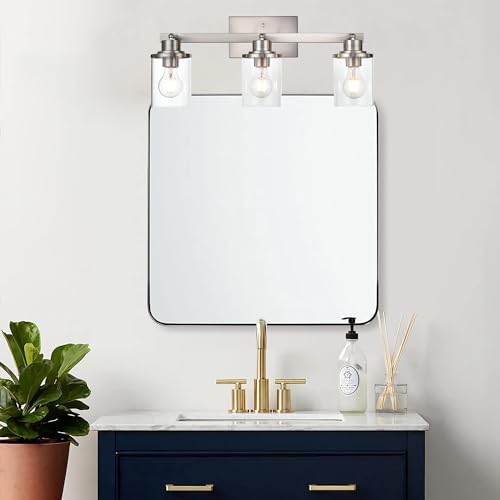 Track Lighting Fixtures 3 Light Directional Ceiling Lights with Adjustable Track Heads (Brushed Nickel / 3-Light)