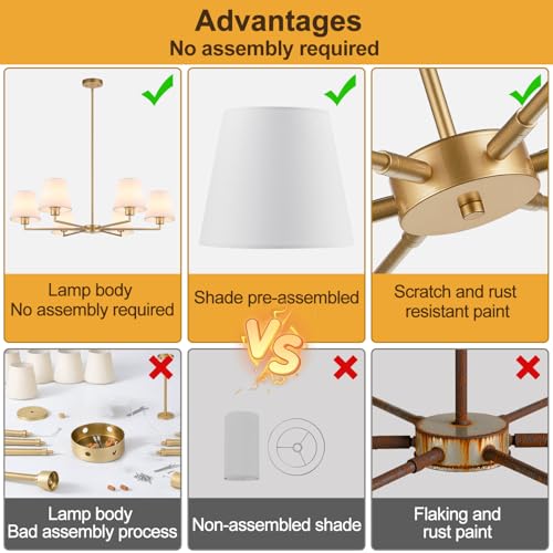 Brass Gold Chandeliers for Dining Room