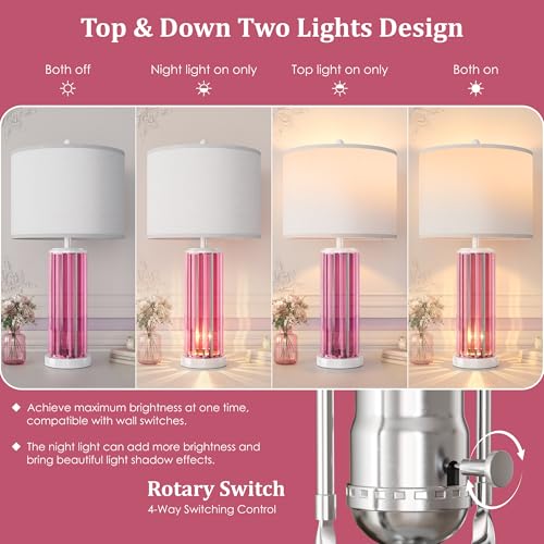 Table Lamp for Living Room with USB Ports