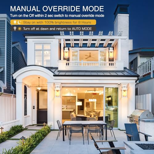 2 Pack Motion Sensor Outdoor Wall Lantern (Matte White / Standard)