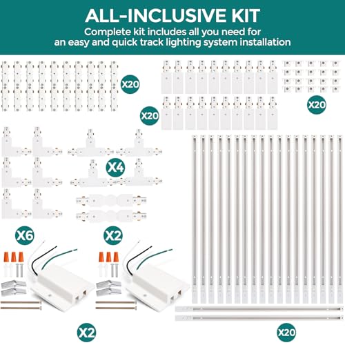 H Track Lighting Rails Kit (65.6ft)