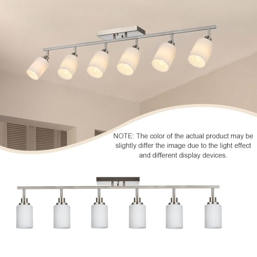 6 Lights Track Lighting Ceiling (Brushed Nickel / 6-Lights)