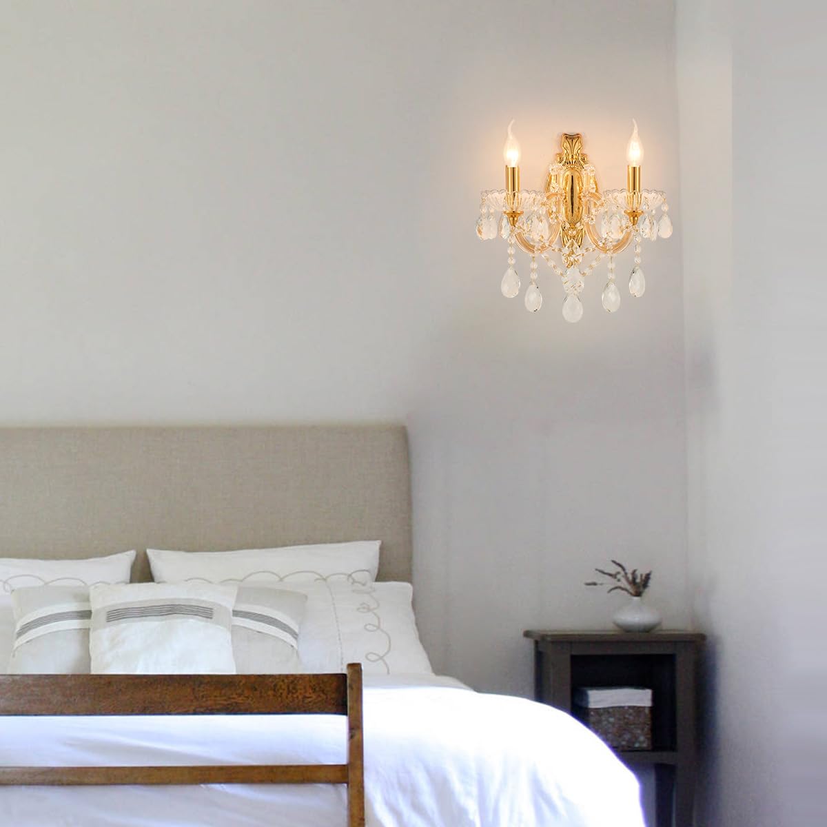 Gold Crystal Sconces Set of 2 (YL6065G-2Double)