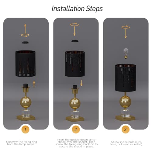 Modern Table Lamp with Black Linen Shade
