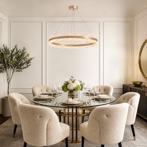 Gold Chandelier 31.5" Modern Ring Chandelier (Gold D 31.5'')