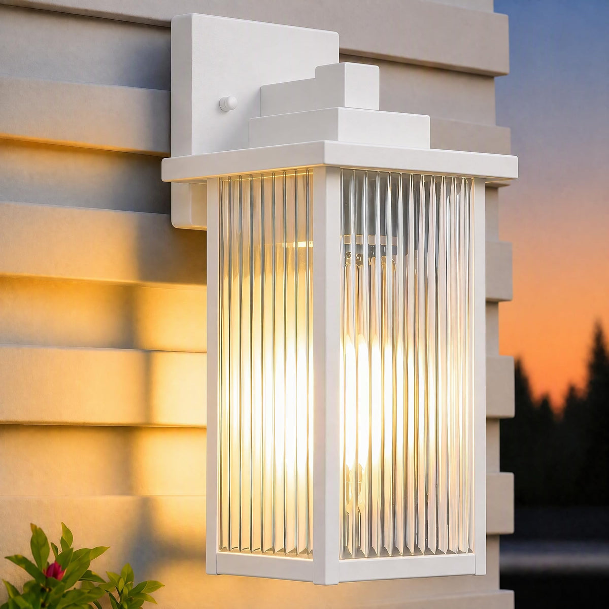 15" White Outdoor Wall Light (White / 15''-1 Pack)