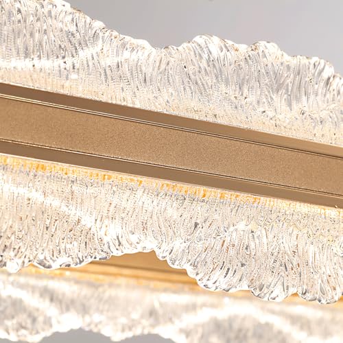 Rectangle LED Chandelier (Gold L 39.4'')