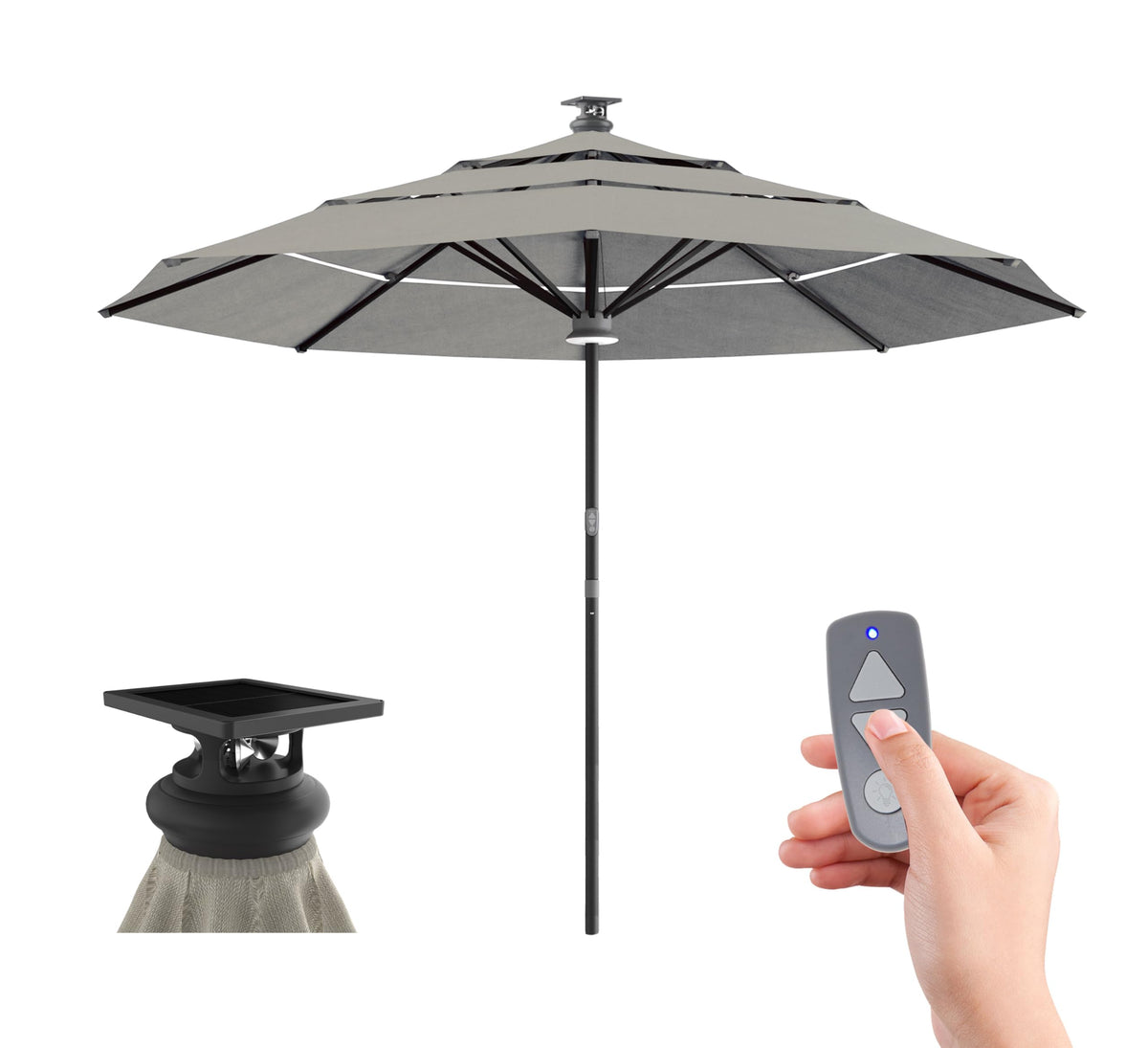 Height 2 Series 11t Motorized Patio Umbrella with Remote