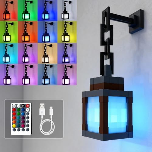 Pixelated Lantern Night Light (Brown)