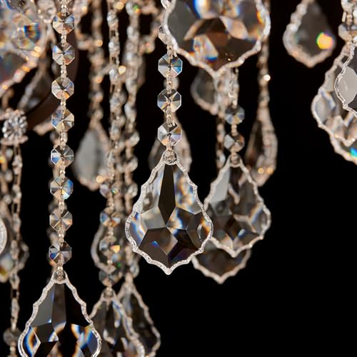 24 Lights Large Crystal Chandeliers Maria Theresa Chandelier for High Ceilings Vintage Chandelier Light Fixture Foyer Hallway Entryway Staircase 55.1" H x 39.4" D (Brown / 24 Lights)