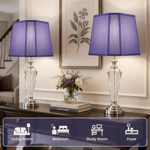 Rectangle Lamp Shades Set of 2 (Dark Blue)
