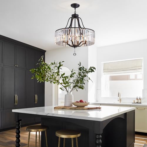 Modern Crystal Chandeliers Round 6 (168-Black)