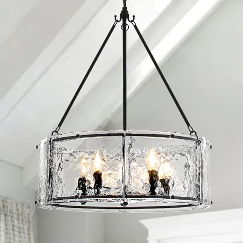 5 Light Dining Room Light Fixture (Black)