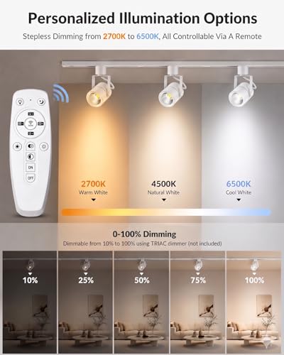 12 Pack LED Track Lighting Heads with Remote