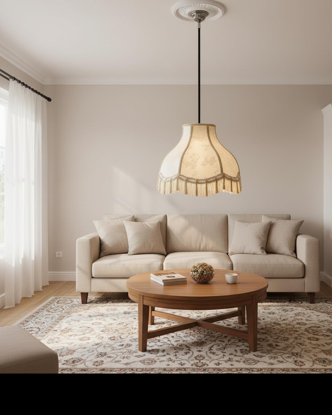 30331 Transitional Scallop Bell Shape Spider Construction Lamp Shade in Ivory (Ivory & 13" Wide)