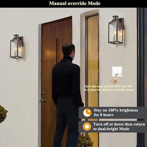 12.75" Bronze Motion Sensor Traditional Outdoor Light Fixture 1 Pack (Bronze / 1 Pack H12.75" Motion)