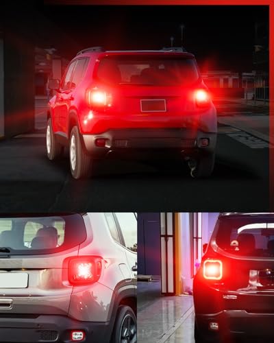 1156 LED Bulb Red Brake Tail Light with Projector Lens 7506 BA15S (Red / 1156)