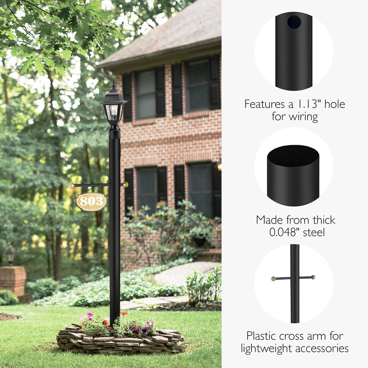 Outdoor Lamp Post (Black)