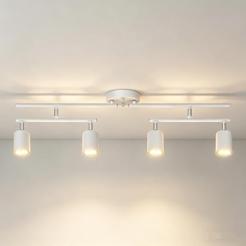 Track Lighting Fixtures Ceiling LED (White / 30" 4 Light Track Light)