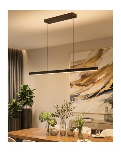 47.2in Linear Pendant Light Kitchen Island (Black-Liner / 47.2in)