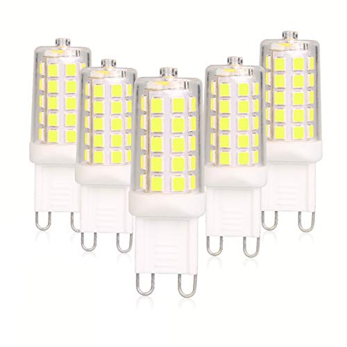 G9 LED Bulb Dimmable 4W 6000K Cool White 5 Pack 120V 40WEqv