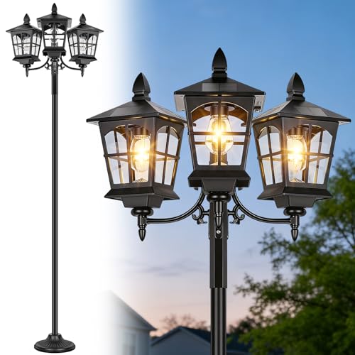 74 Inch Height Adjustable Solar Lamp Post Light (74")