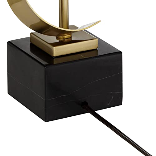 Ziggy 32" Large Table Lamp Gold Scroll Console Skinny Sculptural