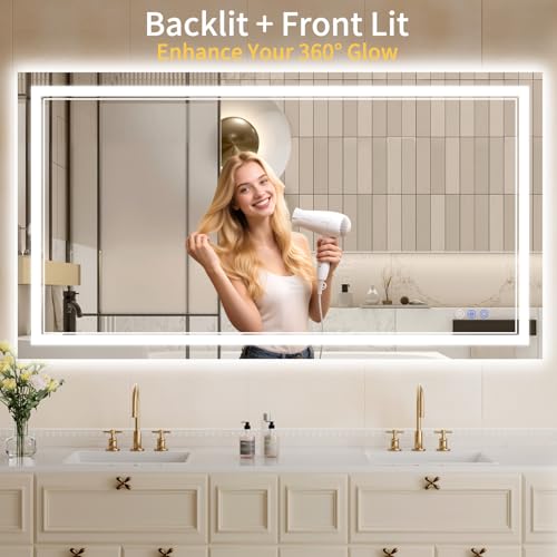 30"x55" LED Bathroom Mirror with Lights (30"L x 55"W)