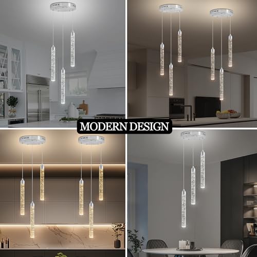 3 Lights Crystal Staircase Chandelier Chrome (Chrome / 3 lights)