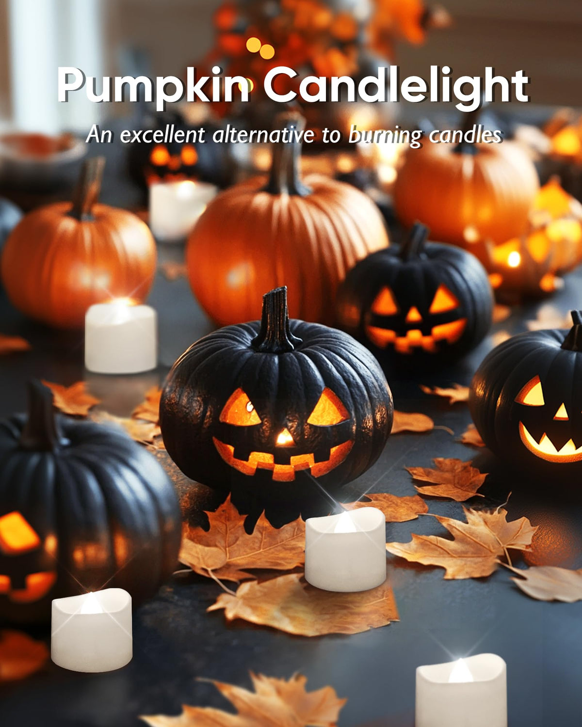 Flameless Tea Lights Candles Battery Operated - 12 Pack