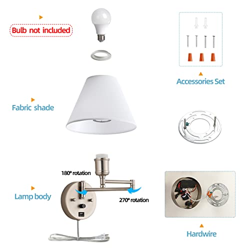 Swing Arm Wall Sconces (Nickel)