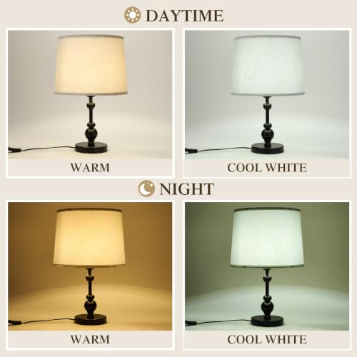 Drum Lamp Shades Set of 2 (Whit -Vertical Pattern)