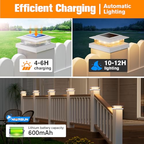 4x4 Post Solar Lights Color Changing (White)