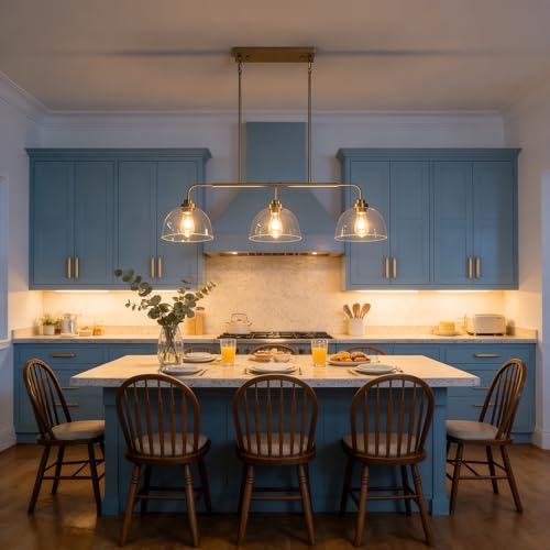 Dining Room Light Fixtures over Table (Gold / 3 Light)