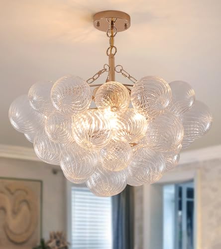 Modern Glass Ceiling Light (Ceiling Light 5-Light 25.2 inches Gold)