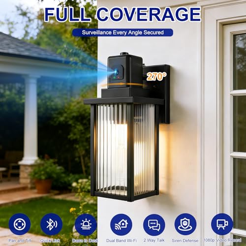 2 Pack Smart Porch Light Camera (2 Pack)