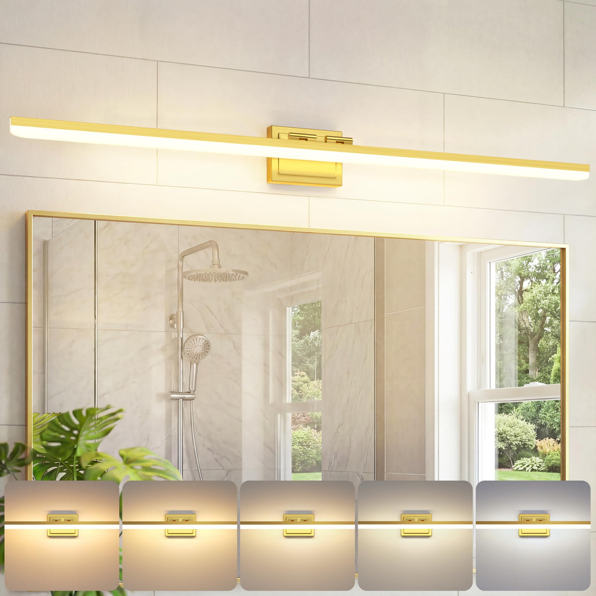 Modern Bathroom Vanity Light 48 inch (Gold / 48 inch)