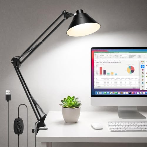 Led Desk Lamp for Home Office (Black)