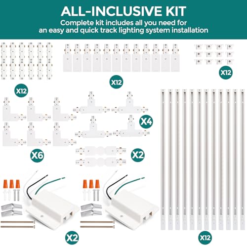 H Track Lighting Rails Kit (40ft)