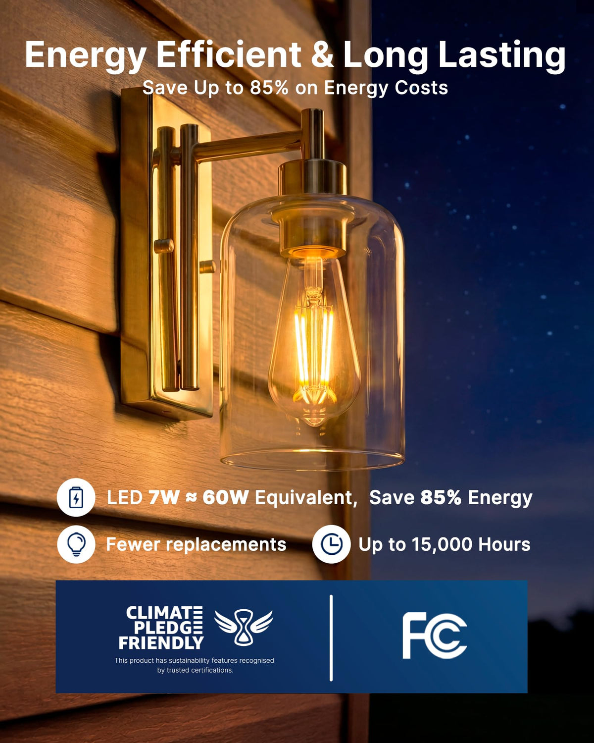 ST19 Dusk to Dawn LED Edison Bulb (60w Amber White / 4 Count (Pack of 1))