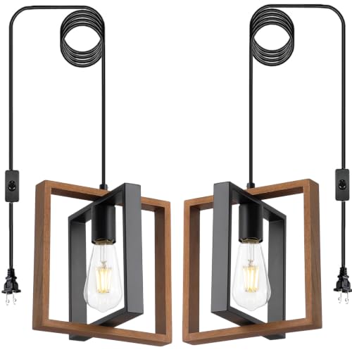 Small Wood Pendant Light