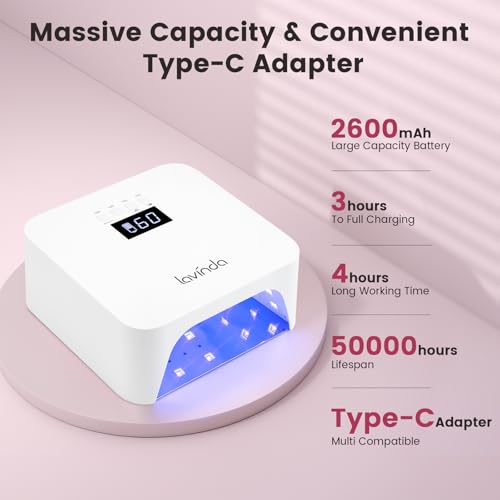 Cordless LED Nail Lamp (White)