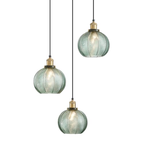 Ribbed Glass Pendant Light