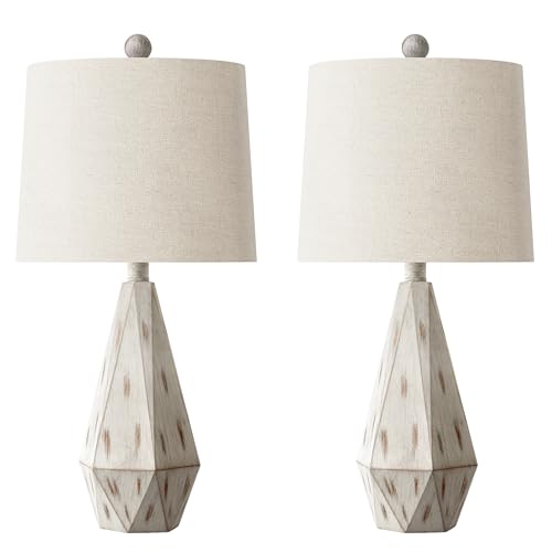 23'' Farmhouse Table Lamps Set of 2 (Medium - Washed White)