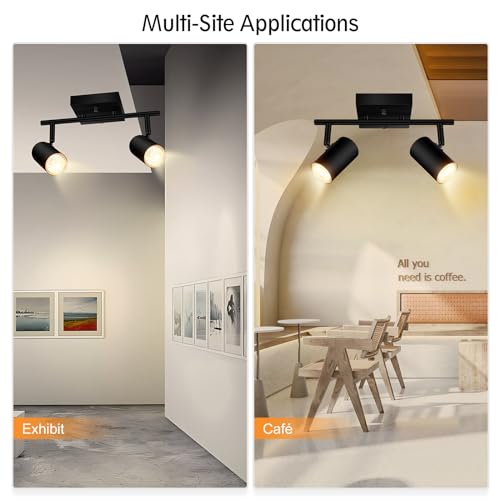 2 Light Track Lighting Kit (2 light-black)