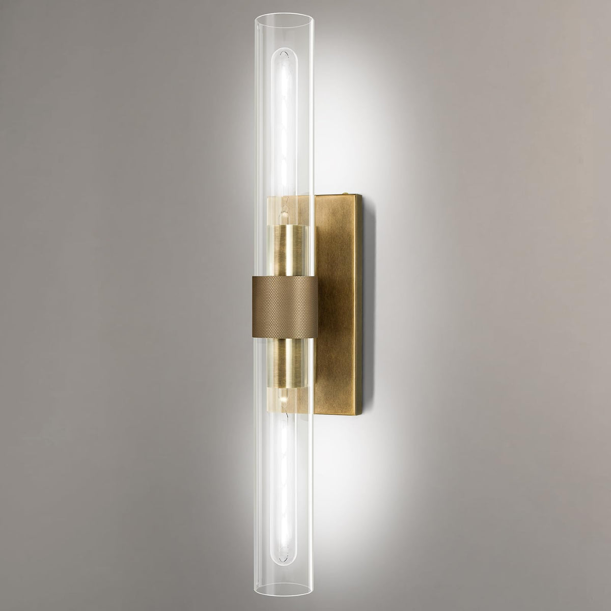 Brass Bathroom Vanity Wall Sconces (Bronze-A-White / 22.8"-1 Pack)